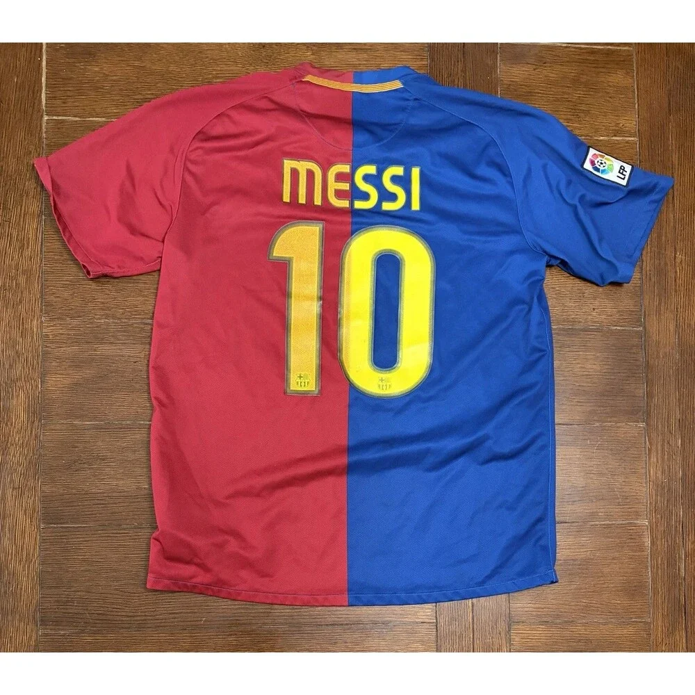 FC BARCELONA 2008 2009 HOME FOOTBALL SHIRT JERSEY NIKE 10 MESSI 286784-655 Men L